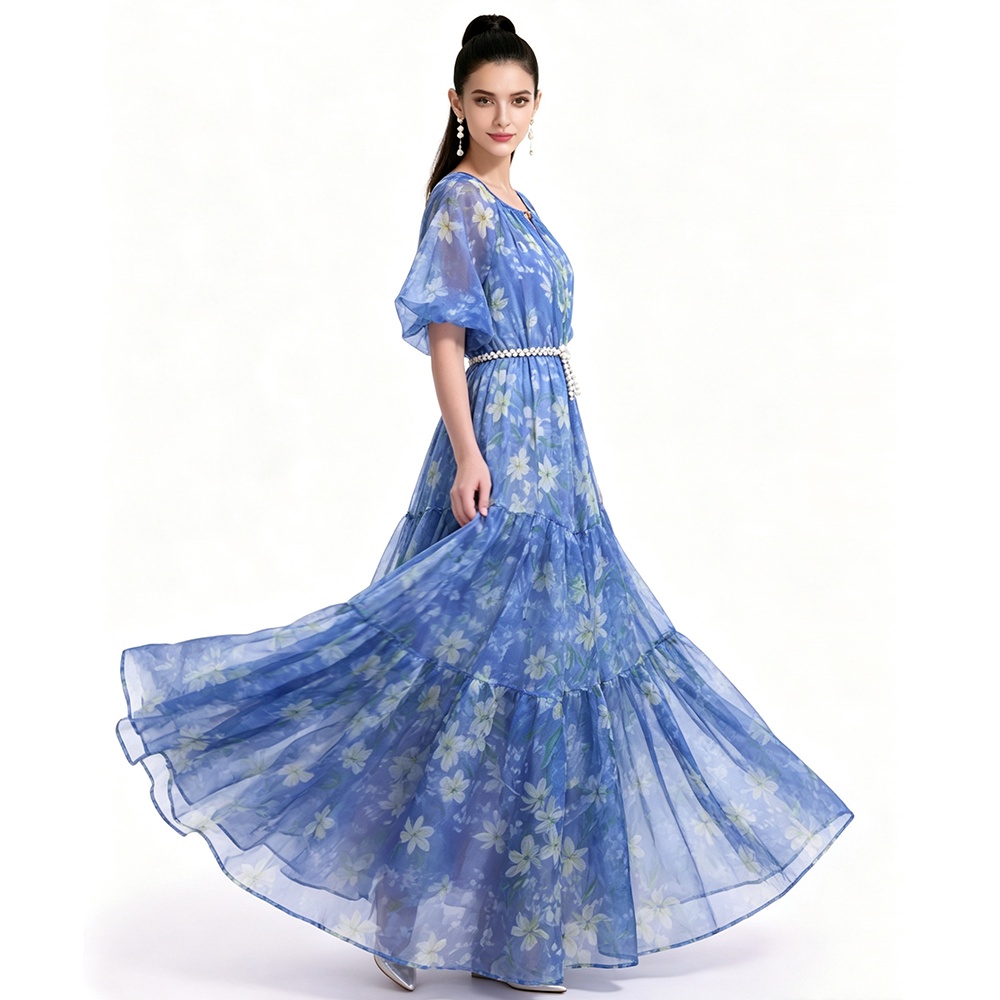 Printing Bohemian beach dress