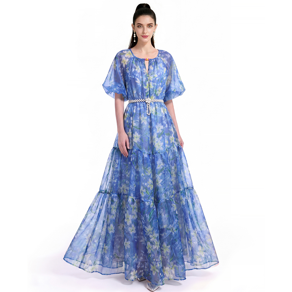 Printing Bohemian beach dress
