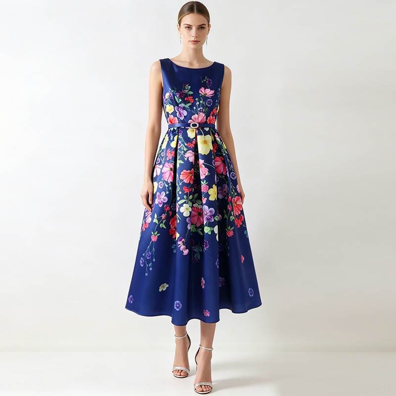 Retro big skirt Hepburn style dress