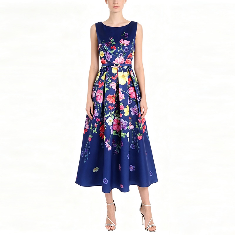 Retro big skirt Hepburn style dress