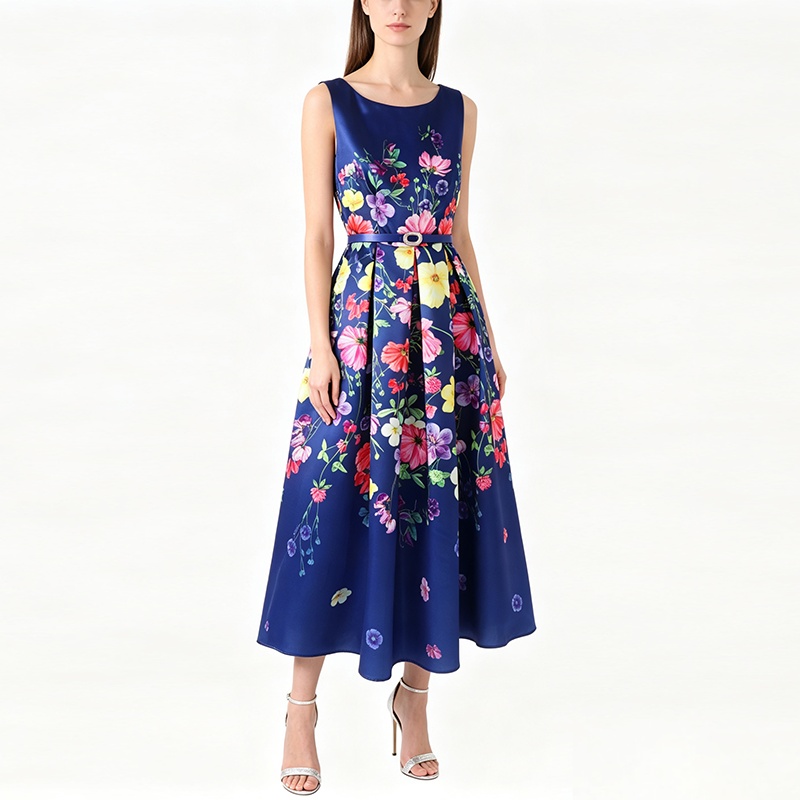 Retro big skirt Hepburn style dress