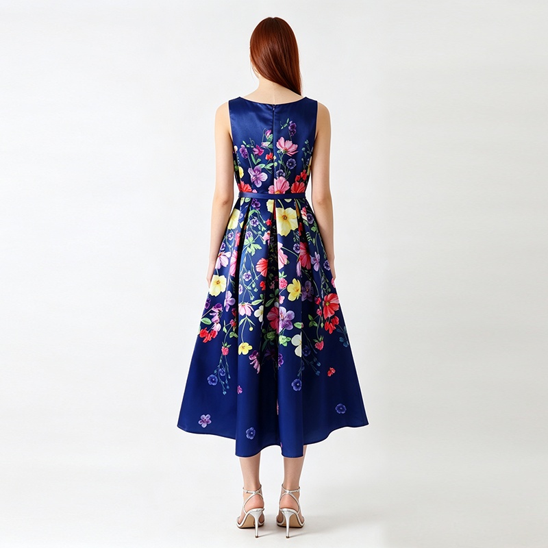 Retro big skirt Hepburn style dress