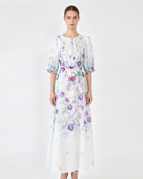 Long frenum spring retro dress