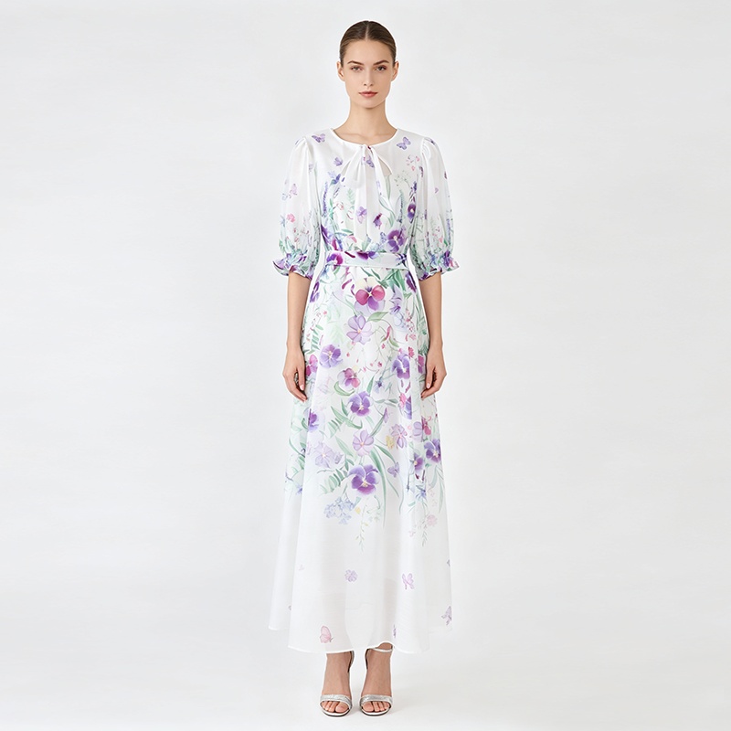Long frenum spring retro dress