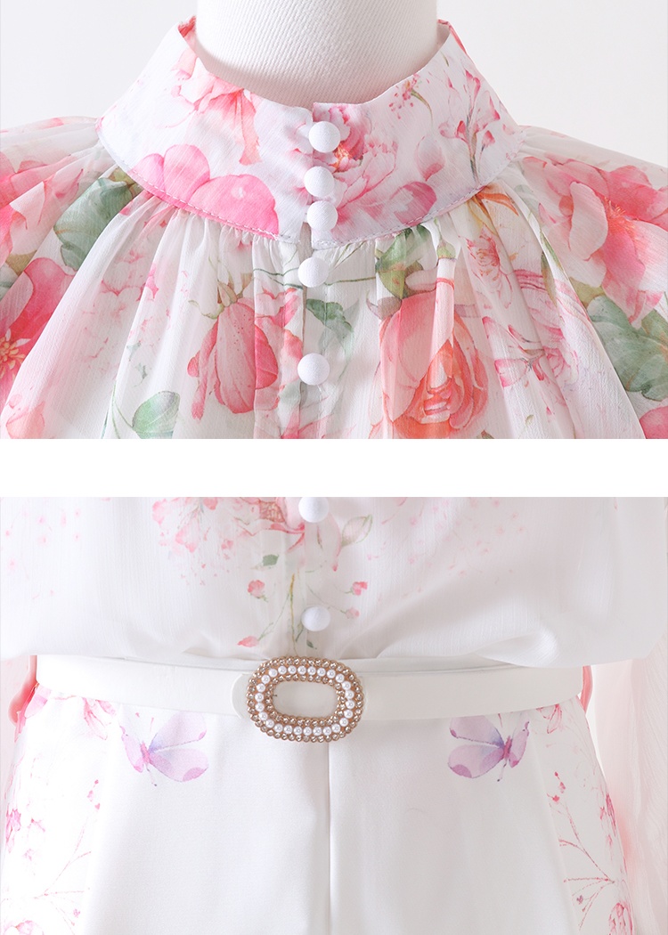 Fashion shorts lantern sleeve tops a set