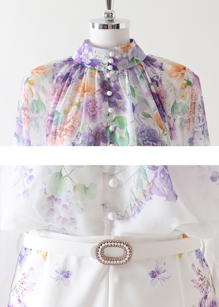 Fashion lantern sleeve shorts wide leg tops a set
