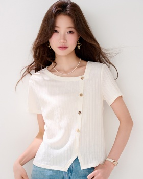 Fashion short sleeve tops summer all-match T-shirt