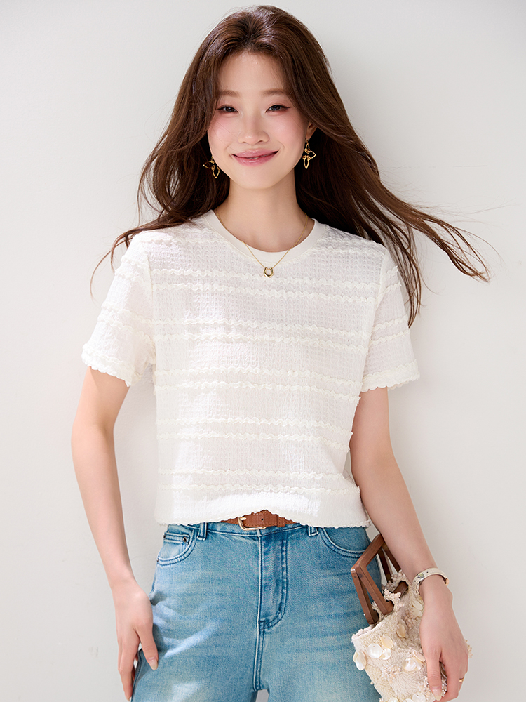 Pullover tops short sleeve T-shirt for women