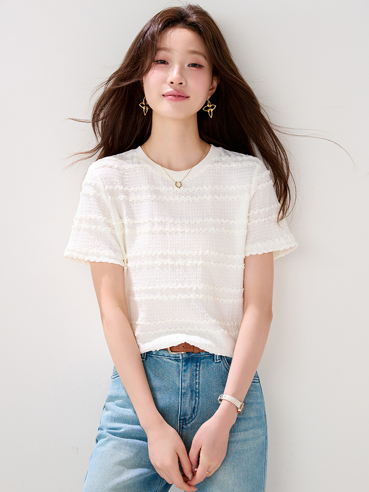 Pullover tops short sleeve T-shirt for women