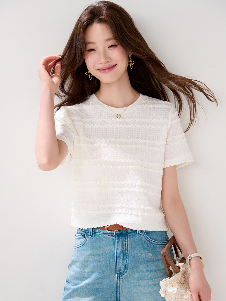 Pullover tops short sleeve T-shirt for women