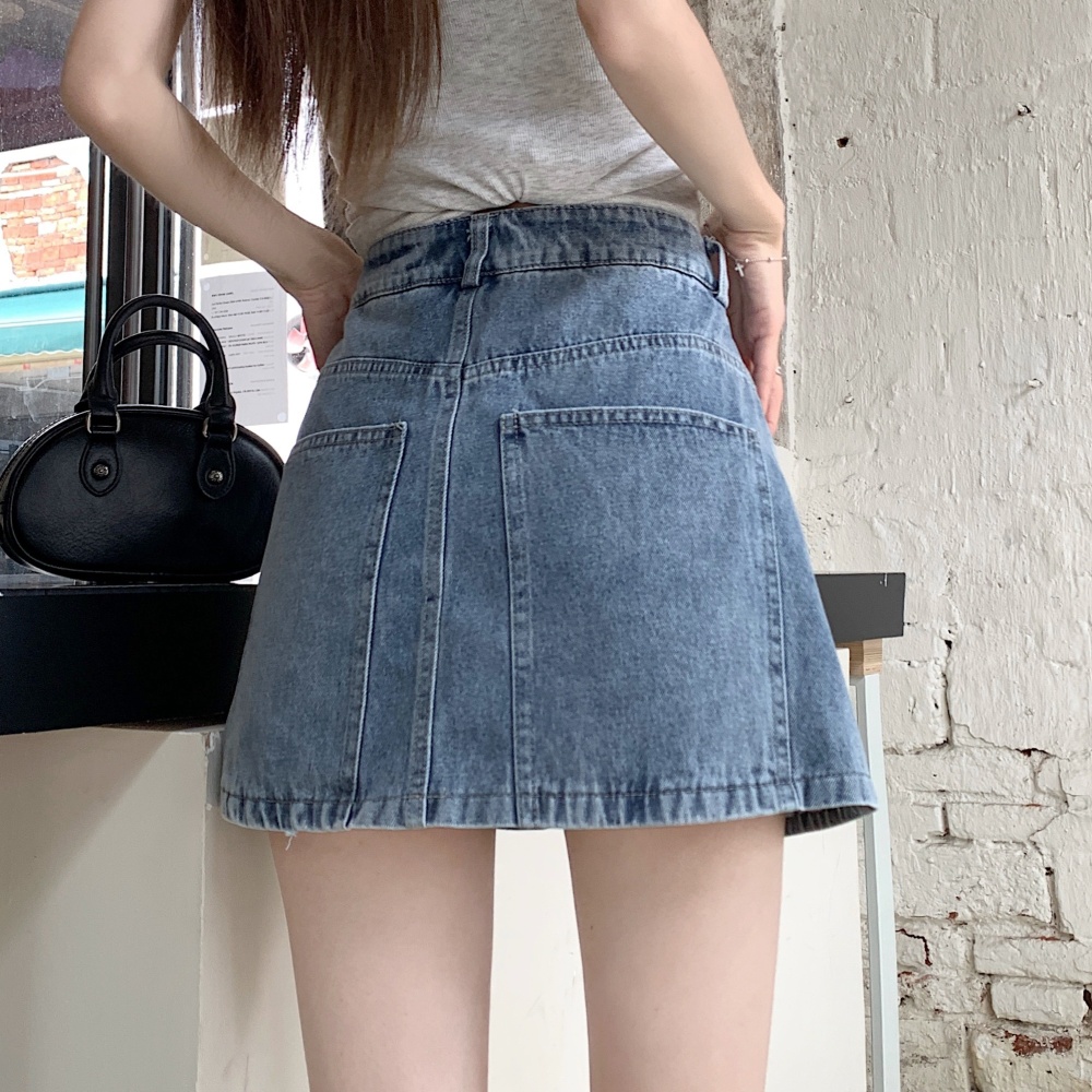 Korean style skirt high waist short skirt for women
