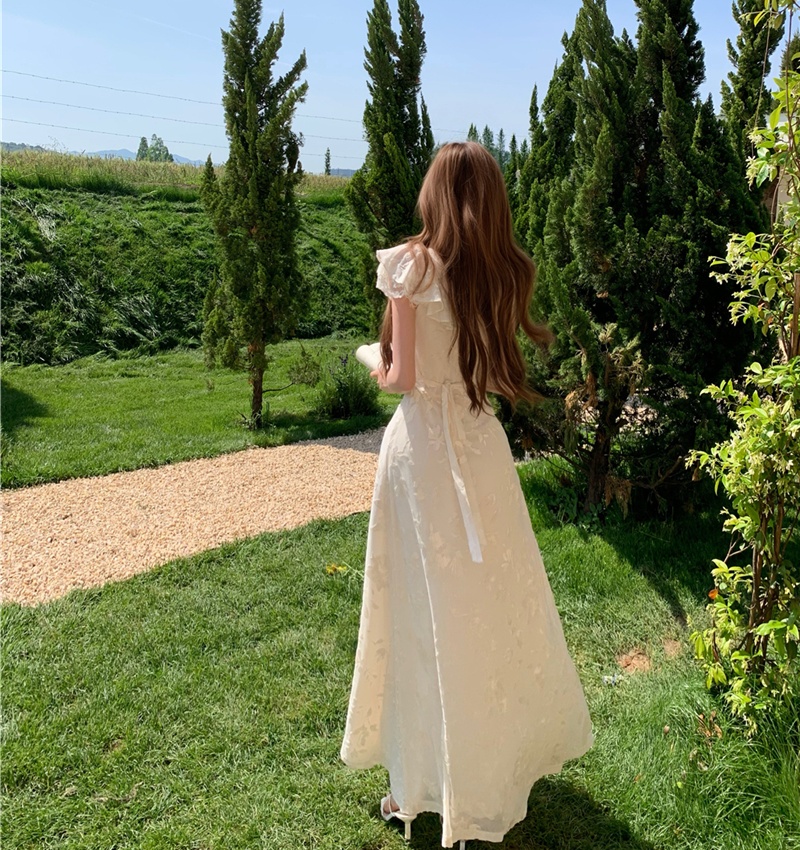 Pinched waist lace long dress sexy slim dress for women