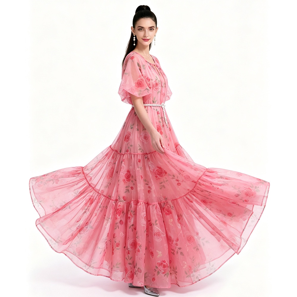 Printing Bohemian beach dress