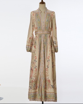 Summer printing shirt retro dress