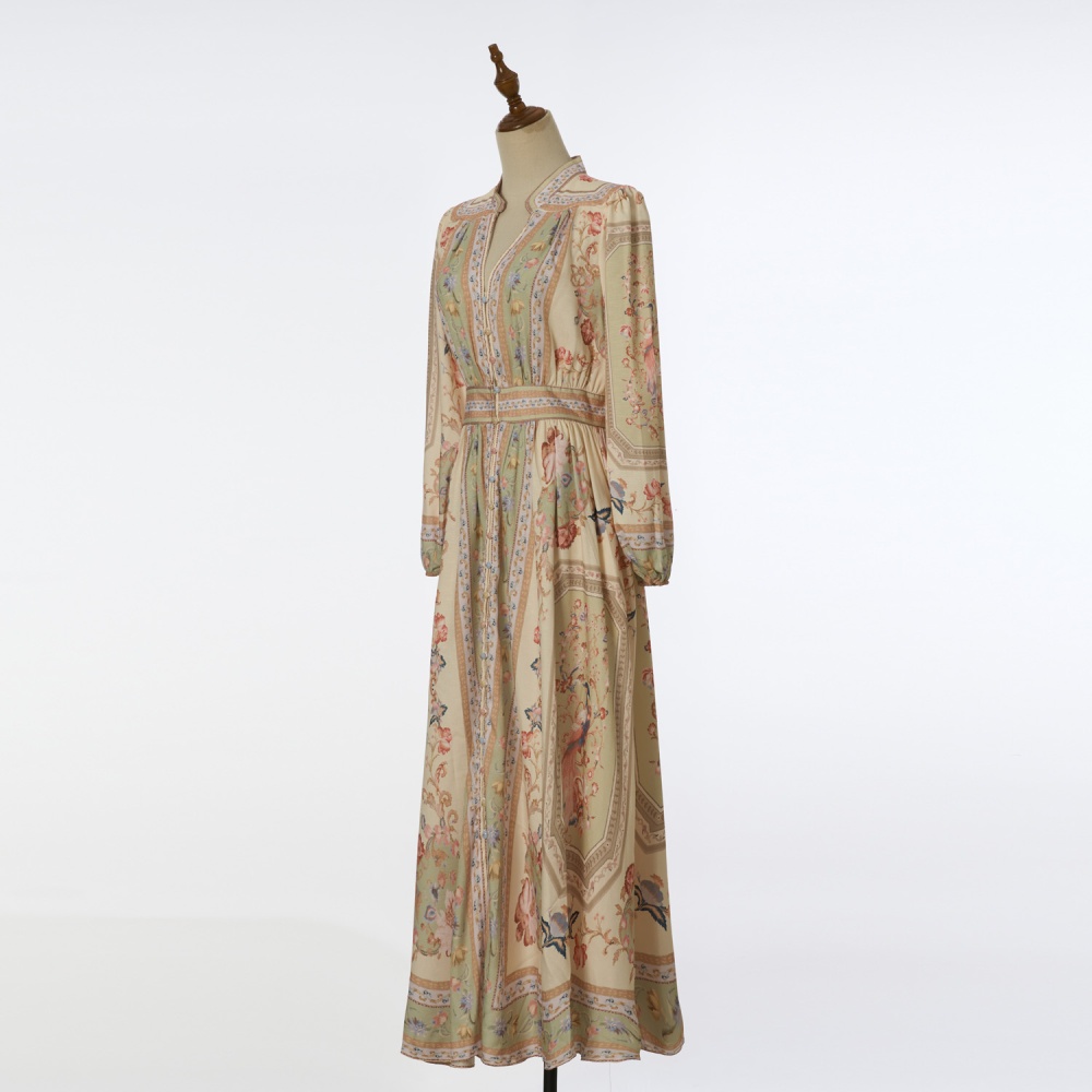 Summer printing shirt retro dress