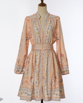 Short summer dress flax V-neck swimwear