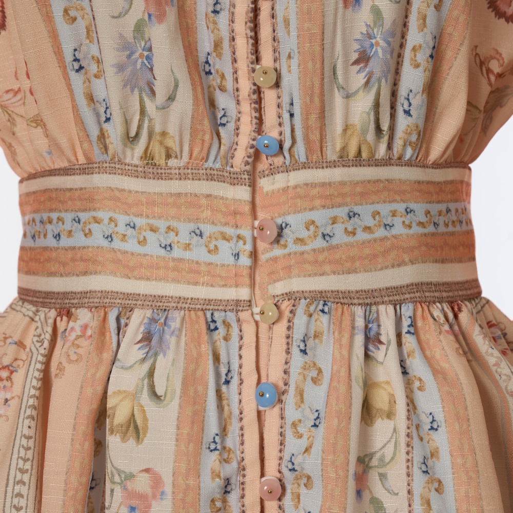 Short summer dress flax V-neck swimwear