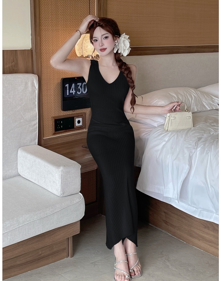 Slim V-neck vest enticement summer dress for women