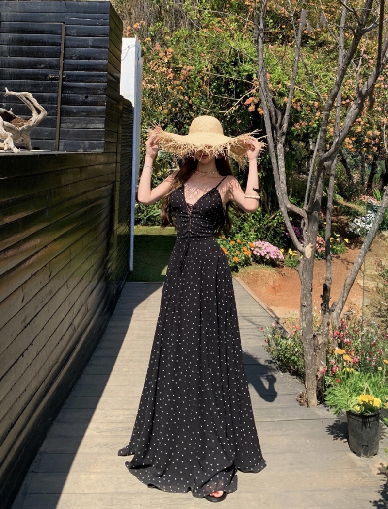 Slim bandage long dress V-neck sexy dress for women