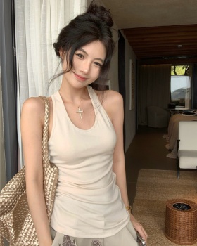 All-match sexy knitted vest retro sling slim tops