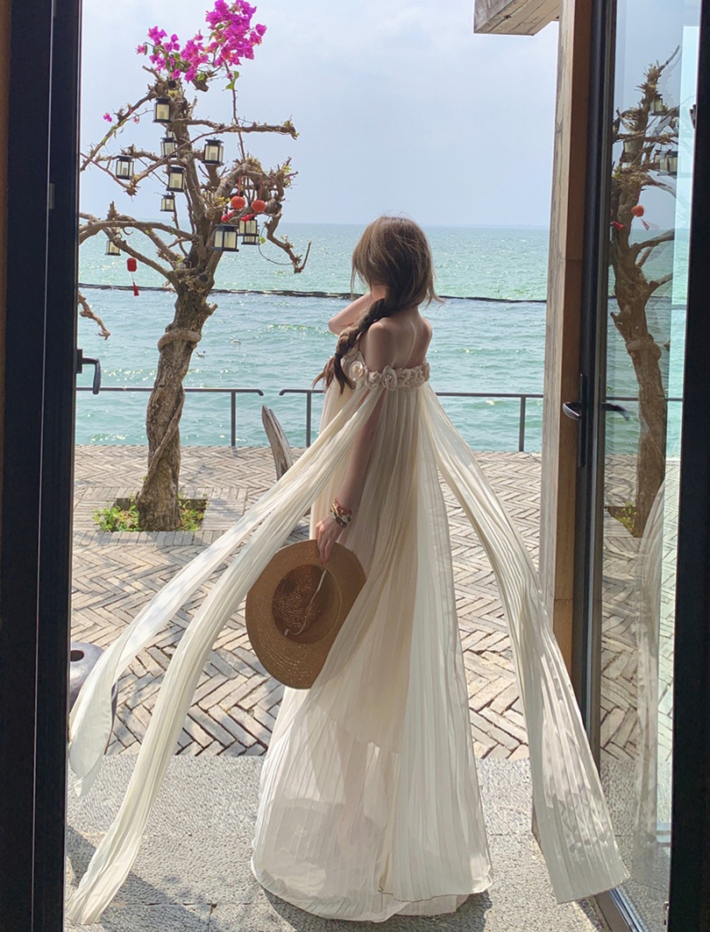 Summer sexy dress vacation flowers long dress for women
