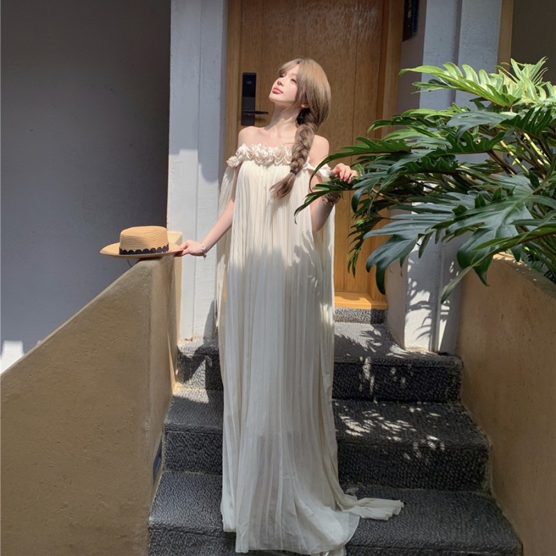 Summer sexy dress vacation flowers long dress for women