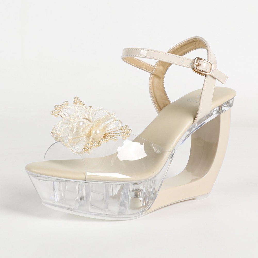 Summer fine-root slipsole high-heeled slippers for women