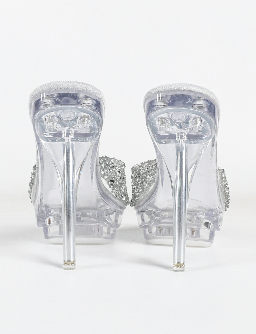 Crystal transparent fashion nightclub square head sandals