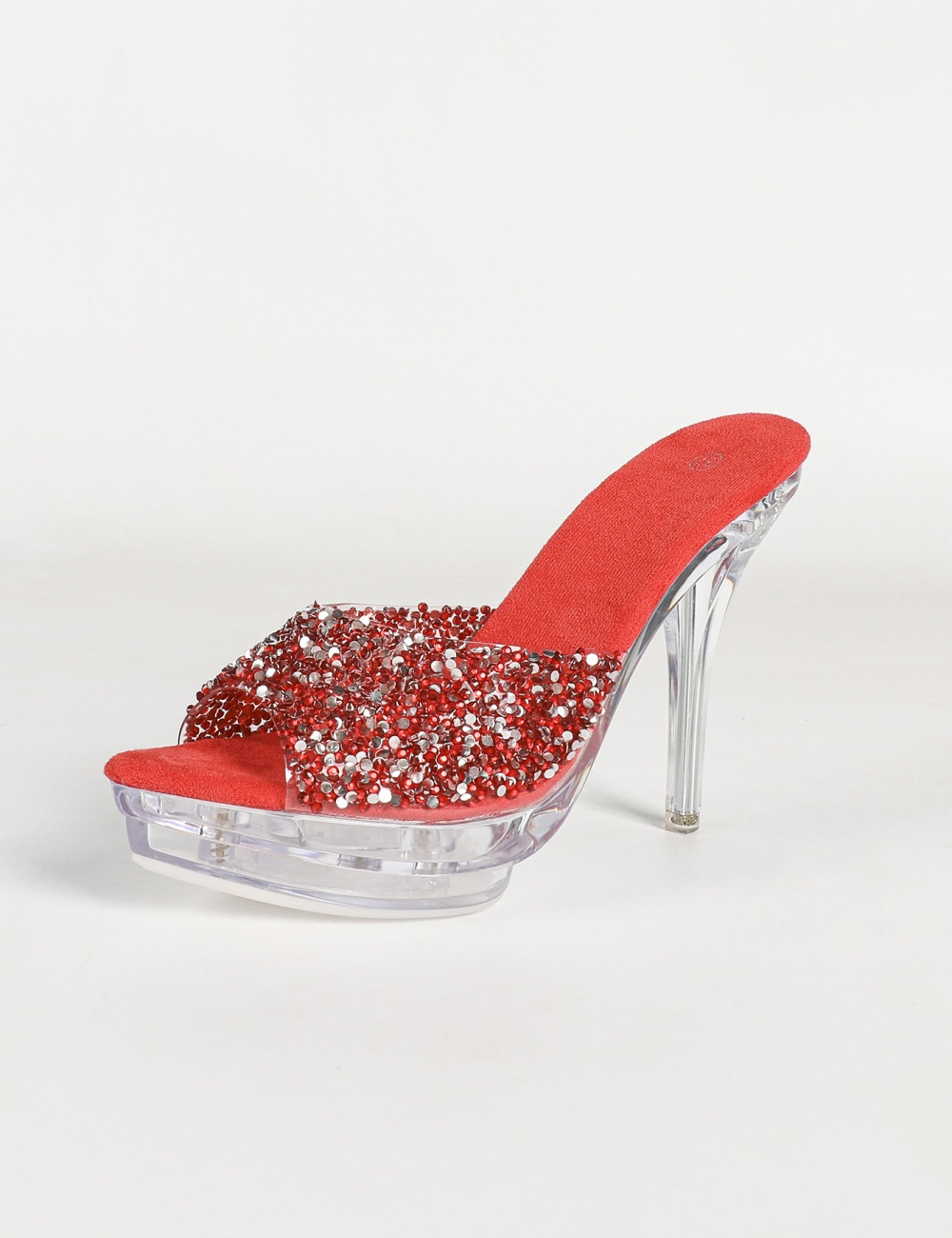 Crystal transparent fashion nightclub square head sandals
