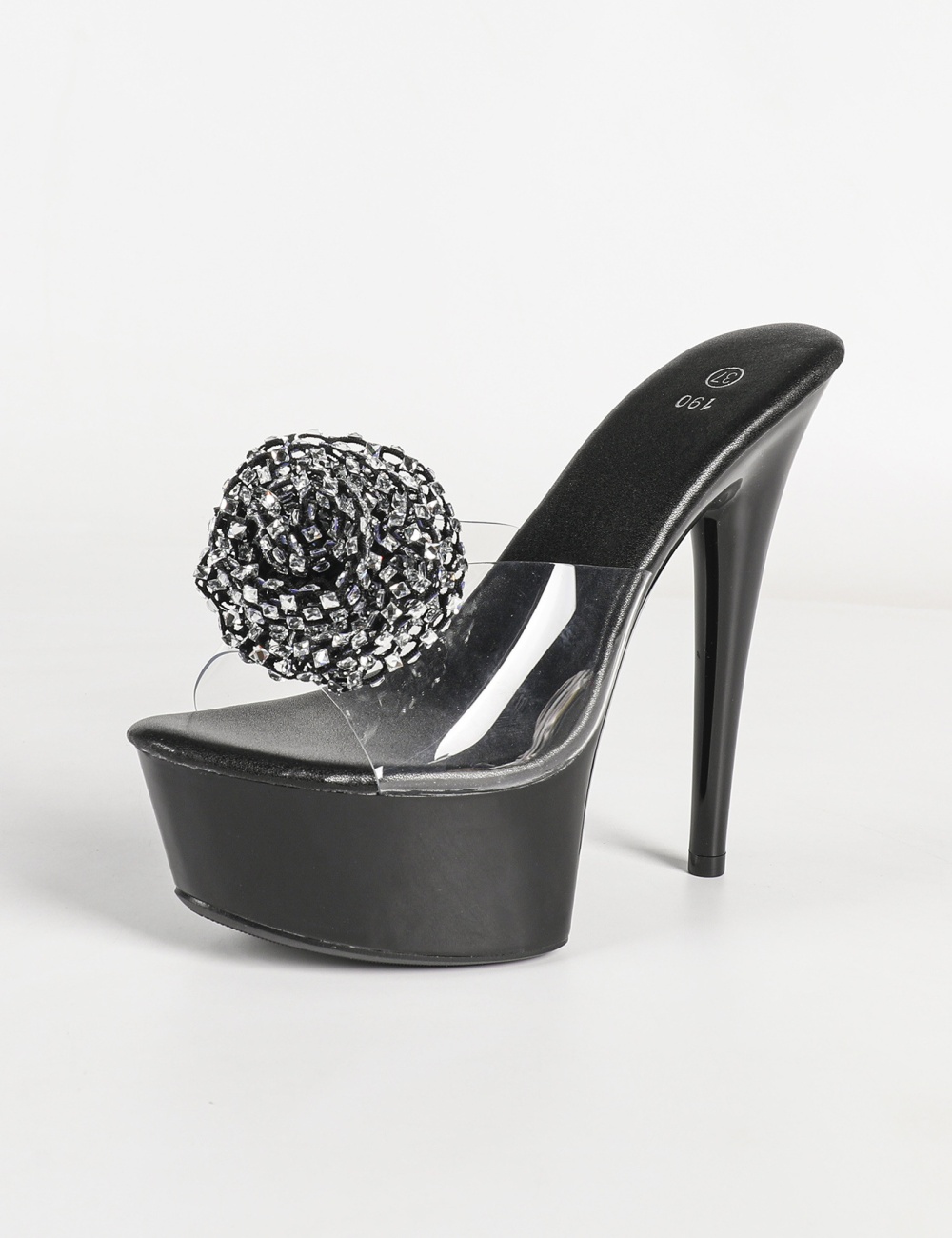 Very high fine-root nightclub party model slippers