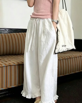 Drawstring casual pants nine pants for women