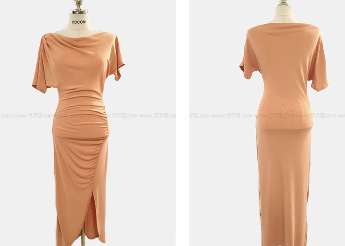 Split dress slim formal dress for women