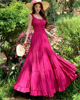 Sling conjoined seaside summer dress