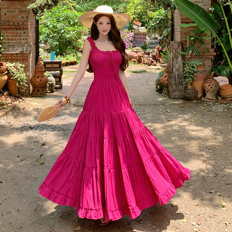 Sling conjoined seaside summer dress