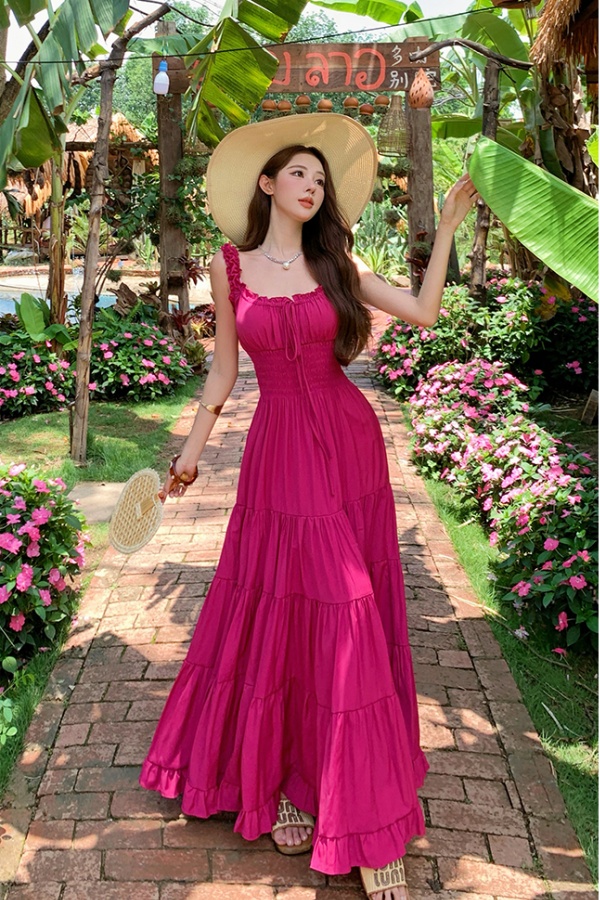Sling conjoined seaside summer dress