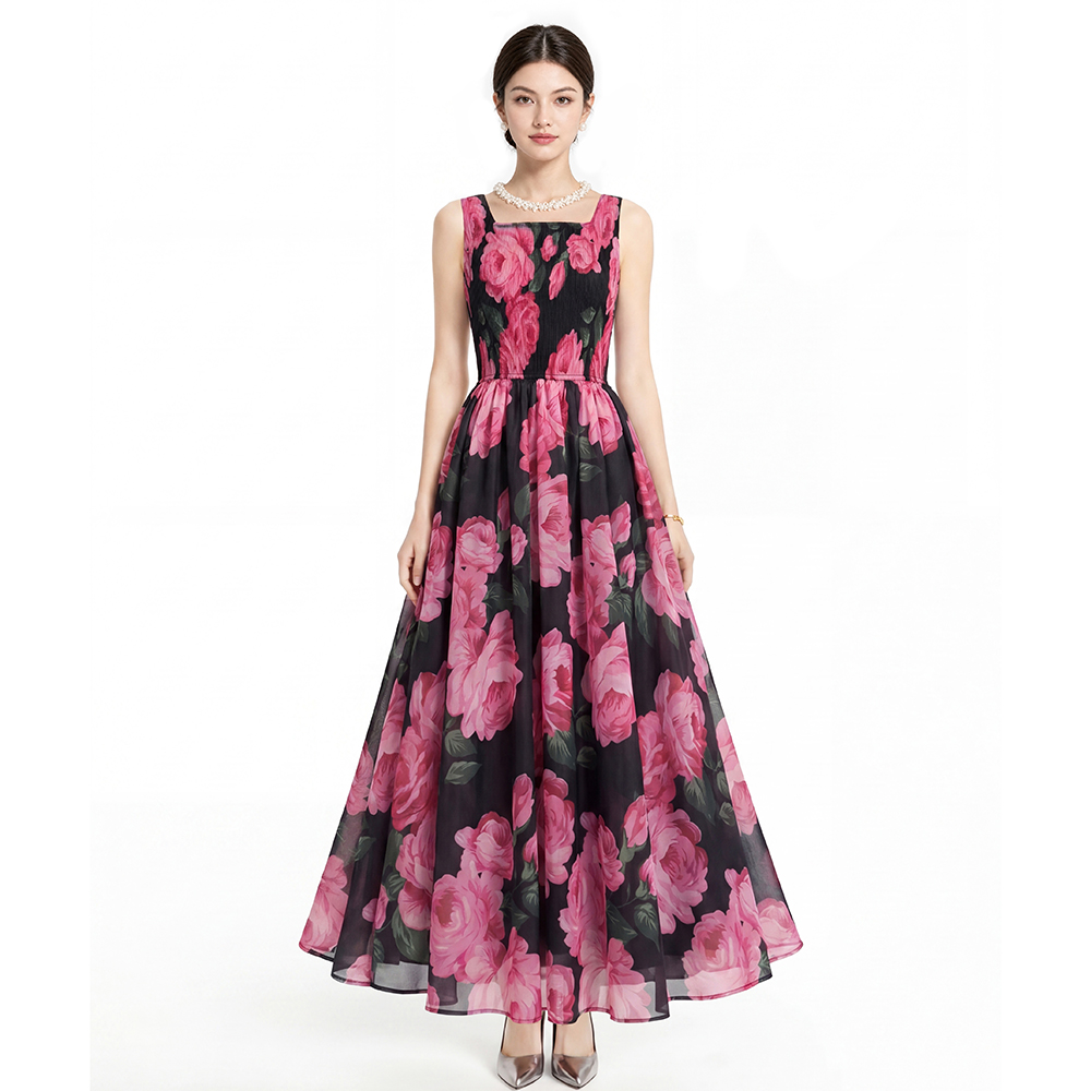 Sling printing dress