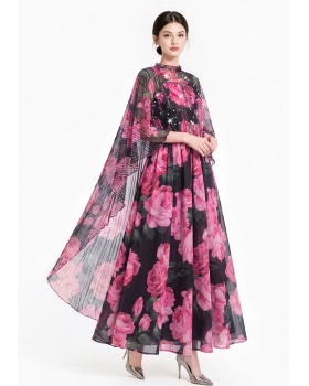 Sling dress printing shawl 2pcs set