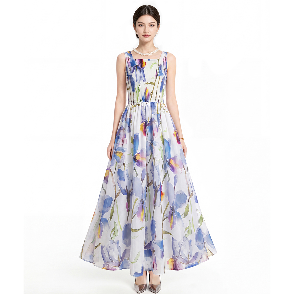 Printing sling dress