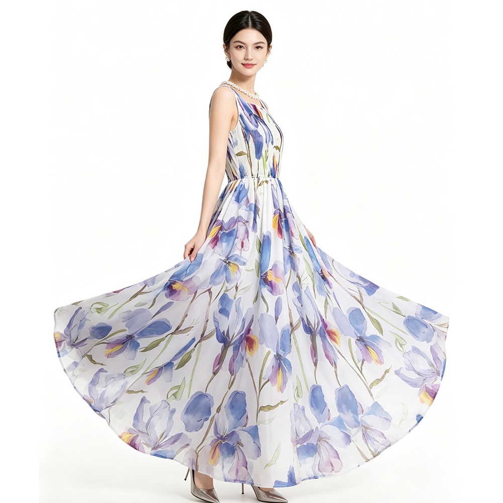 Printing sling dress
