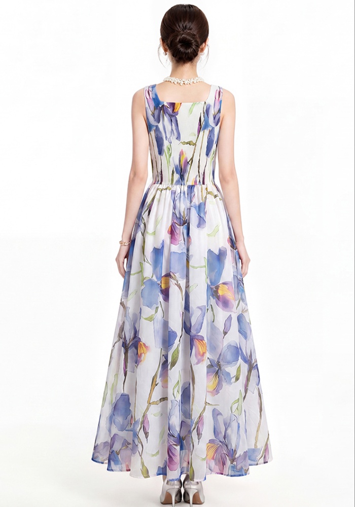 Printing sling dress