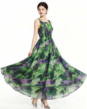 Sling printing dress