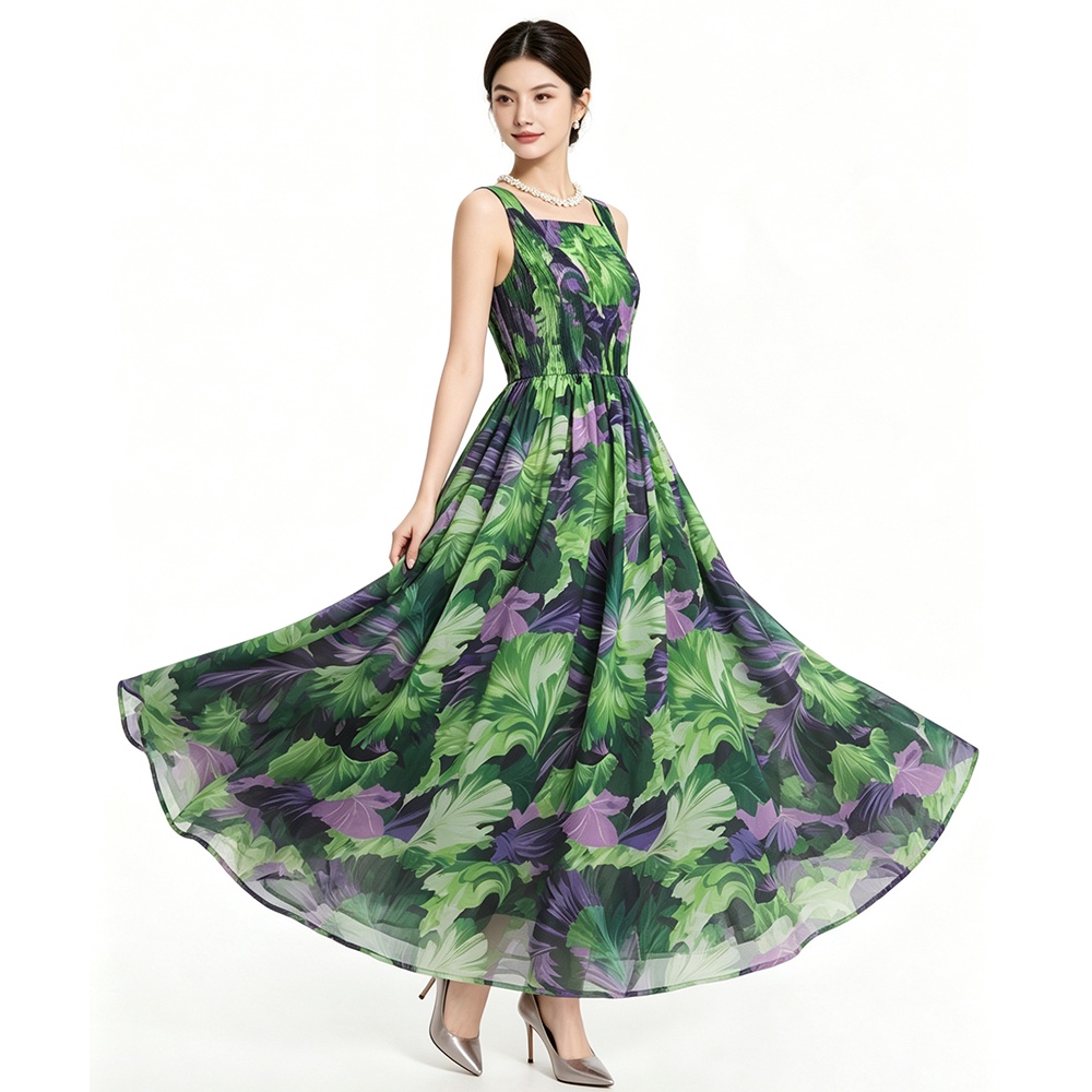 Sling printing dress