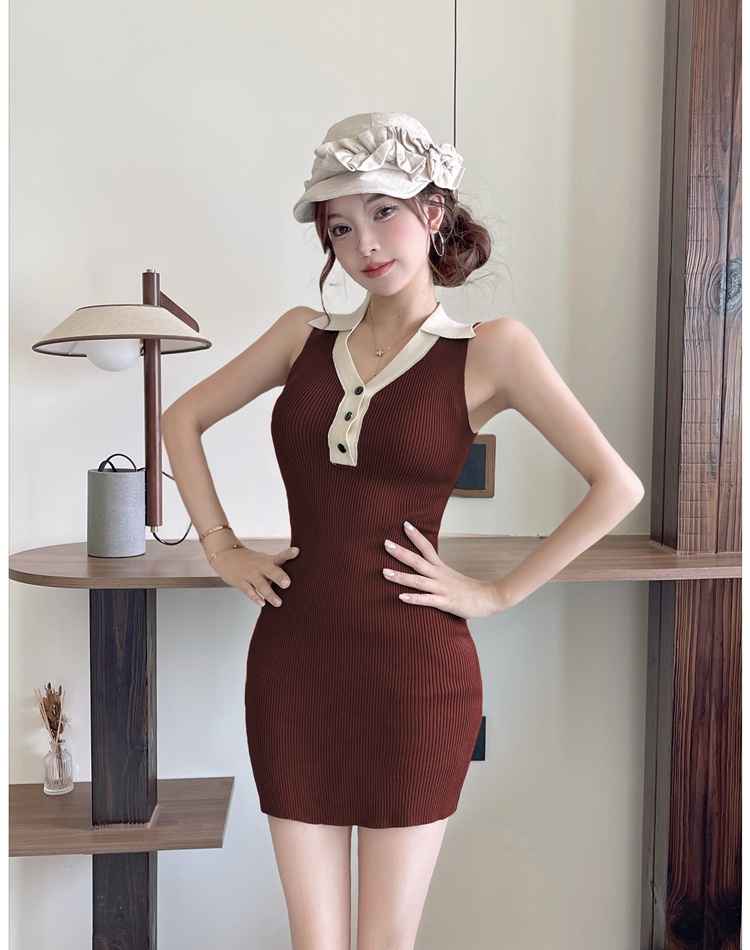 Slim summer vest sleeveless dress for women
