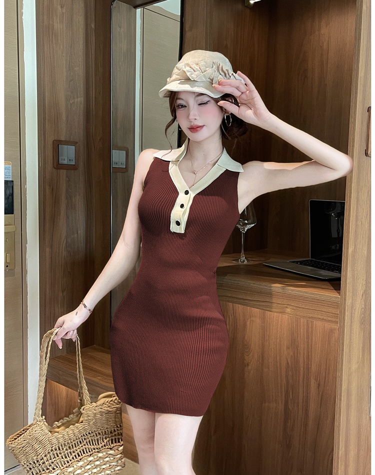 Slim summer vest sleeveless dress for women