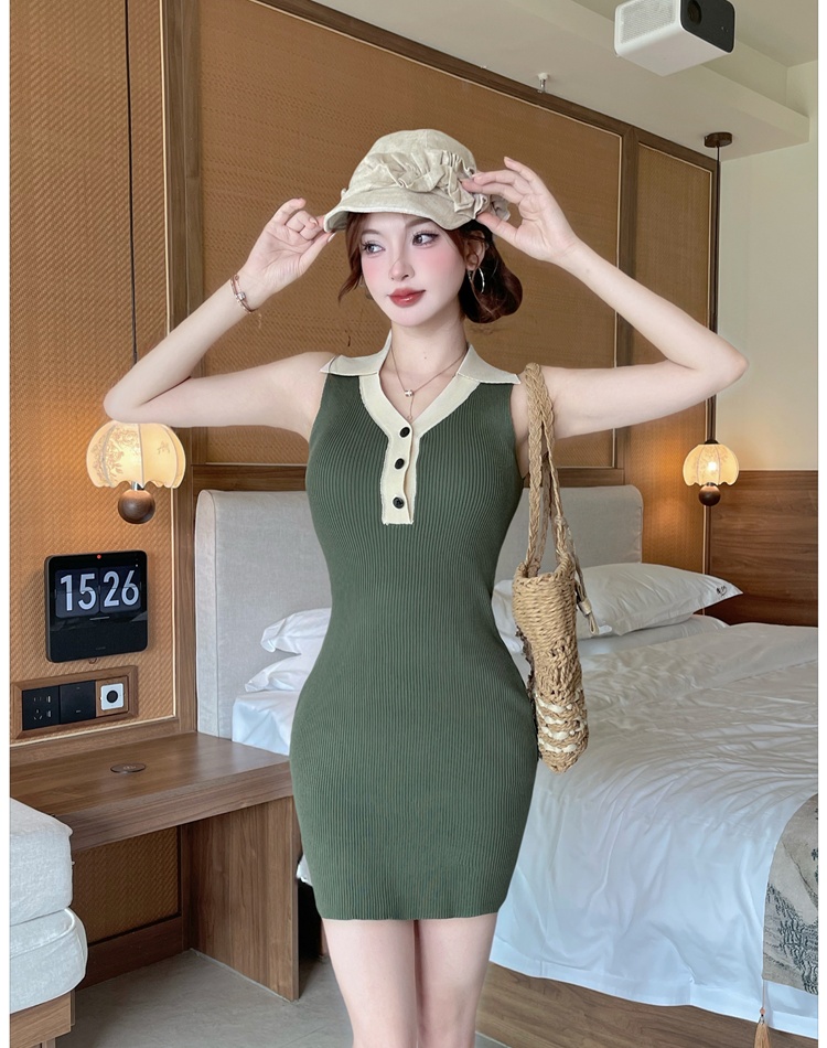 Slim summer vest sleeveless dress for women