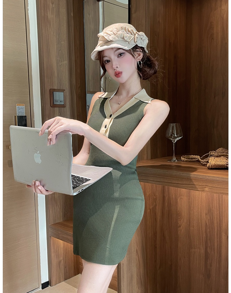 Slim summer vest sleeveless dress for women