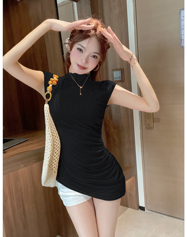 Slim France style tops niche sweater for women