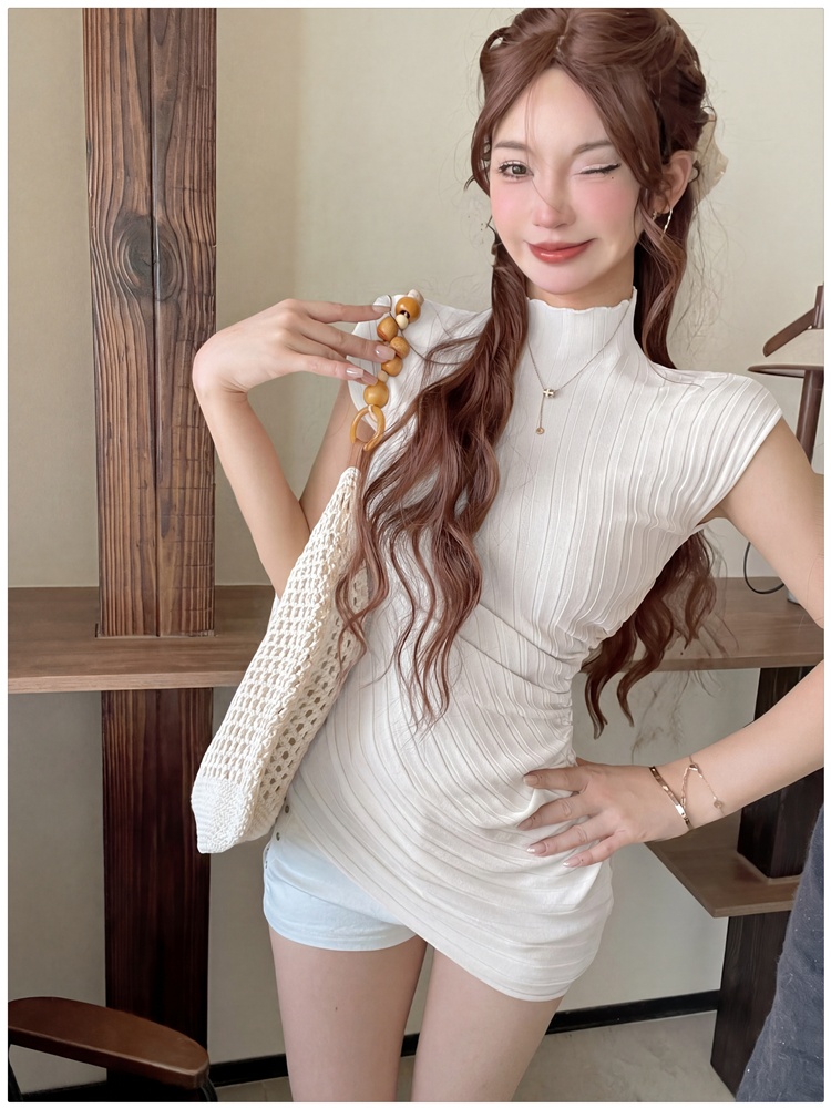 Slim France style tops niche sweater for women