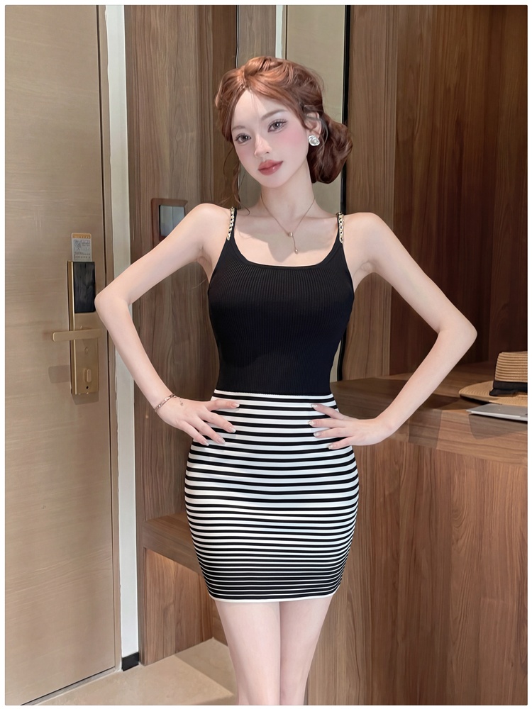Pinched waist dress sling T-back for women