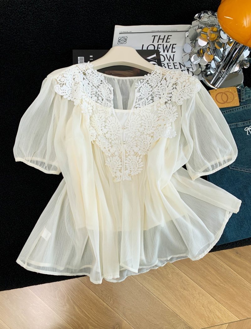 Sling Western style tops sweet summer shirt 2pcs set